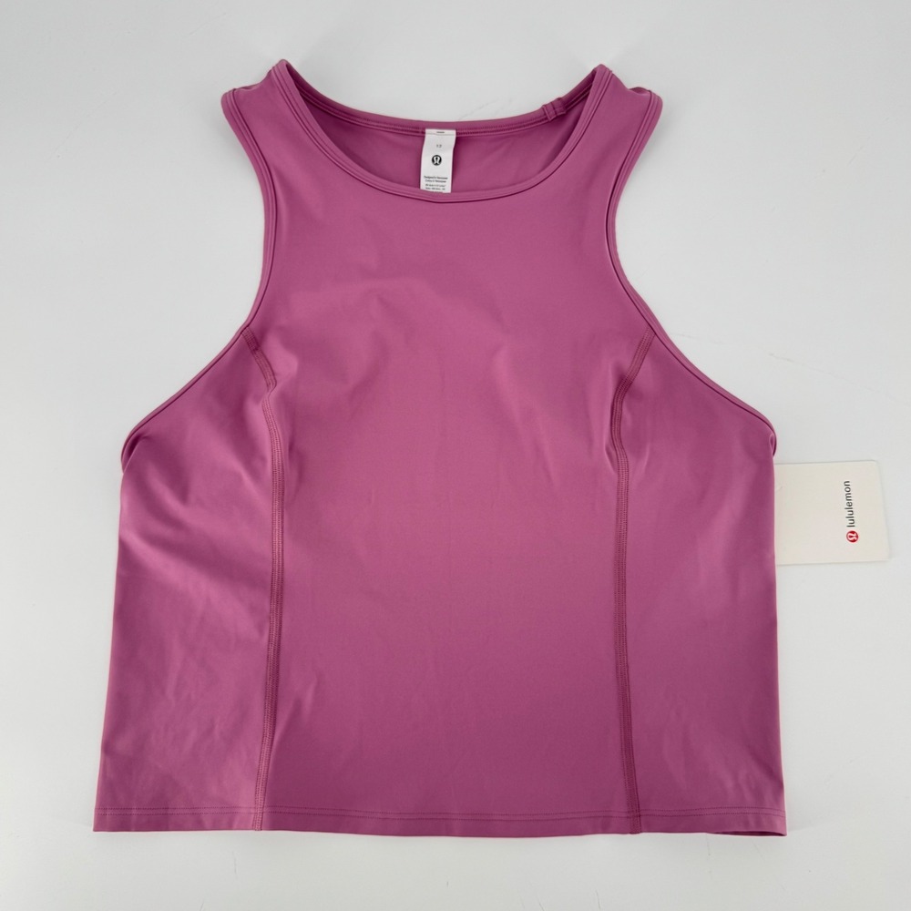 Lululemon Nulux Racerback‎ Cropped Run Tank Velvet Dust 12 NWT